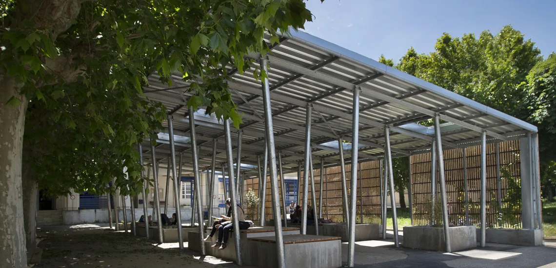 Construction d’un préau - Lycée JAUFRE RUDEL BLAYE (33)